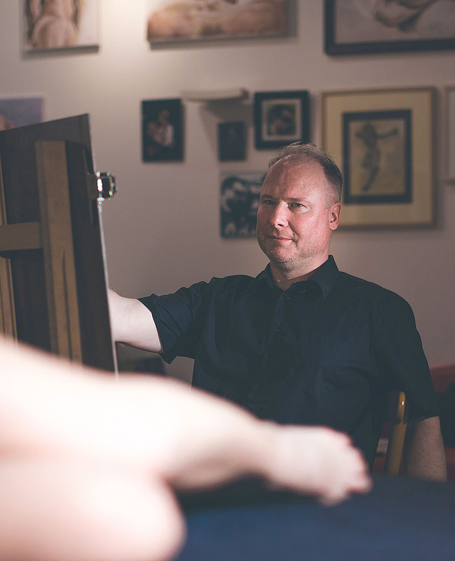 Dieter Nemetz im Atelier