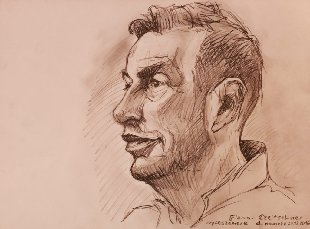 Portraitzeichnung von Dieter Nemetz