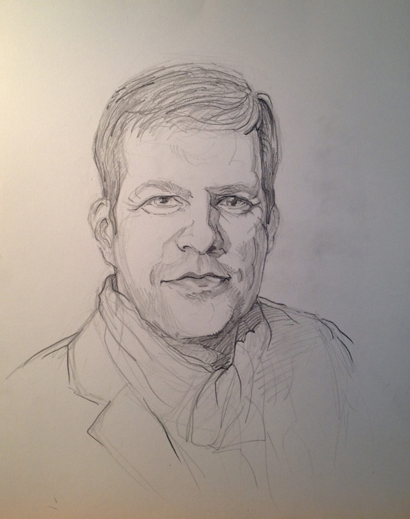 Portraitzeichnung von Dieter Nemetz