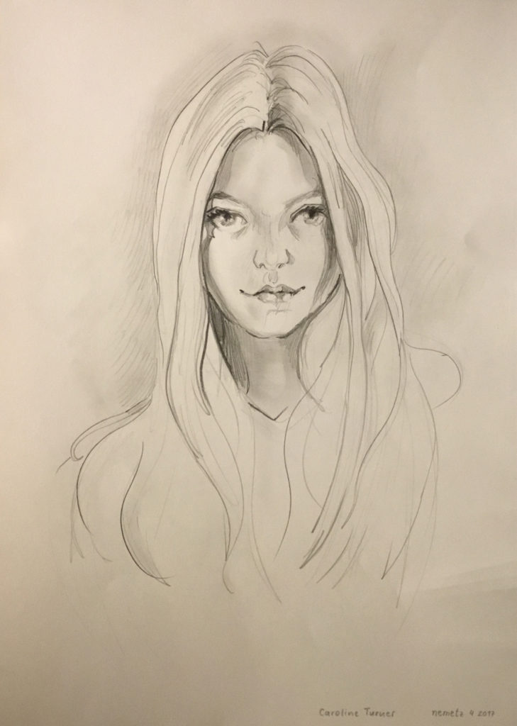 Portraitzeichnung von Dieter Nemetz
