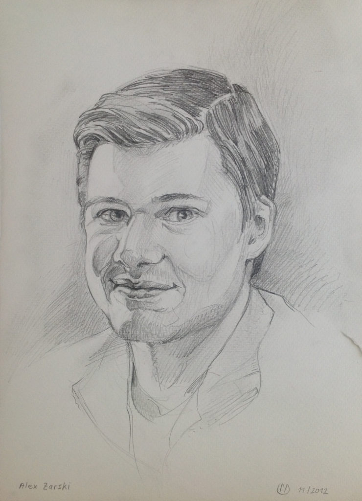 Portraitzeichnung von Dieter Nemetz