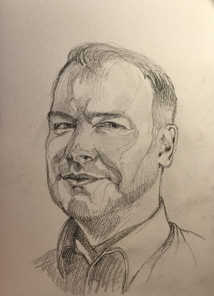 Portraitzeichnung von Dieter Nemetz
