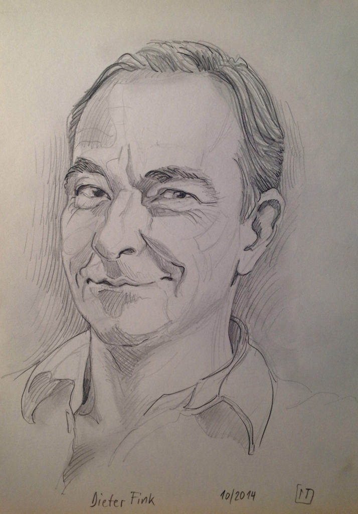 Portraitzeichnung von Dieter Nemetz